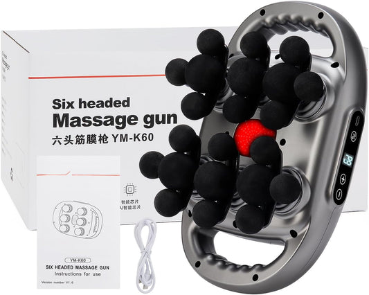 22-Head Fascia Gun High-Frequency Vibration Body Massage Gun Back Waist Massager